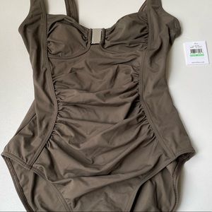 Calvin Klein Swimsuit One Piece Size 8 Army Green